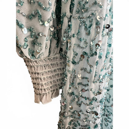 NWT Alice + Olivia Blue Sequin Mini Dress, size xs