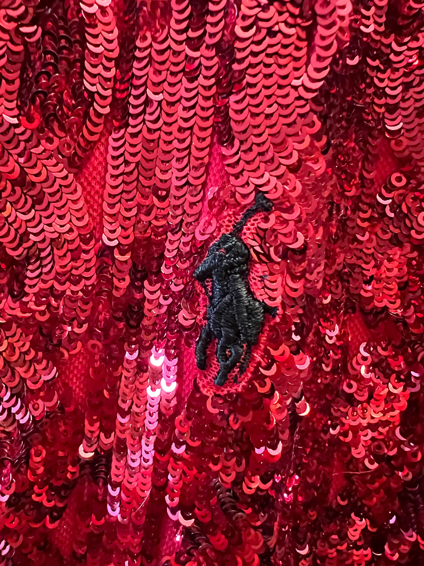 Ralph Lauren Polo Red Sequined Long Dress - size XXL