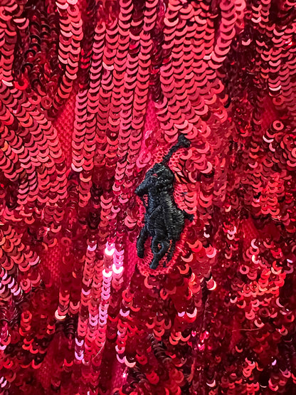 Ralph Lauren Polo Red Sequined Long Dress - size XXL