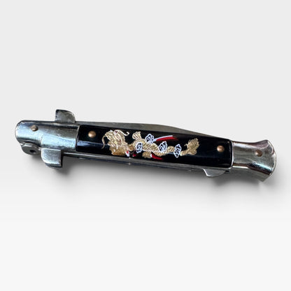 Vintage Japanese Dragon Swinguard Stiletto Pocket Knife