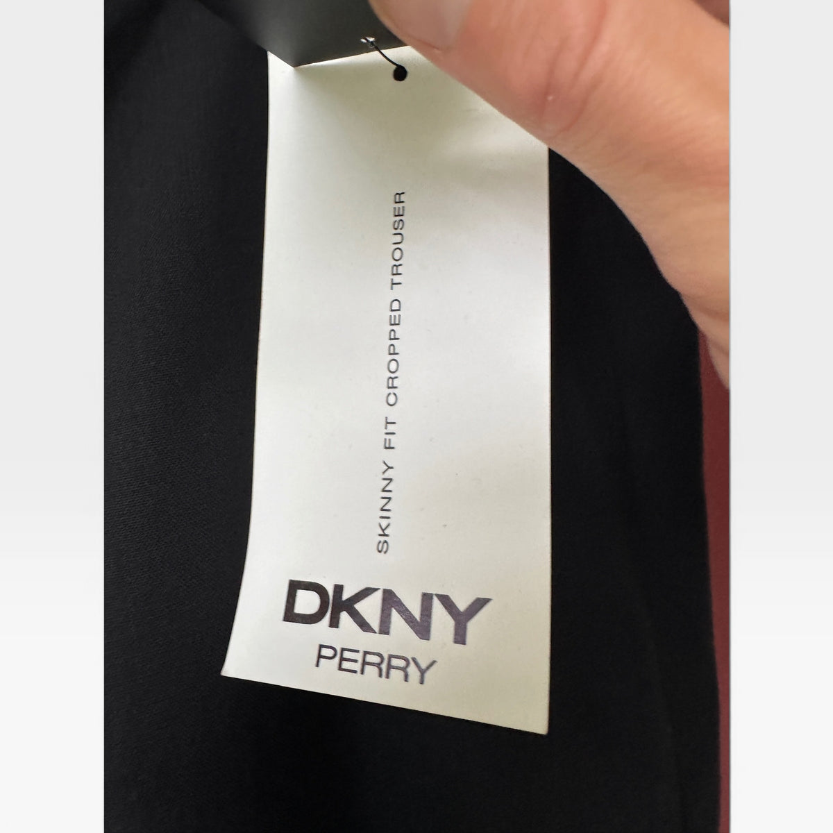 NWT DKNY Perry Black Slim Fit Cropped Trousers, Size 14