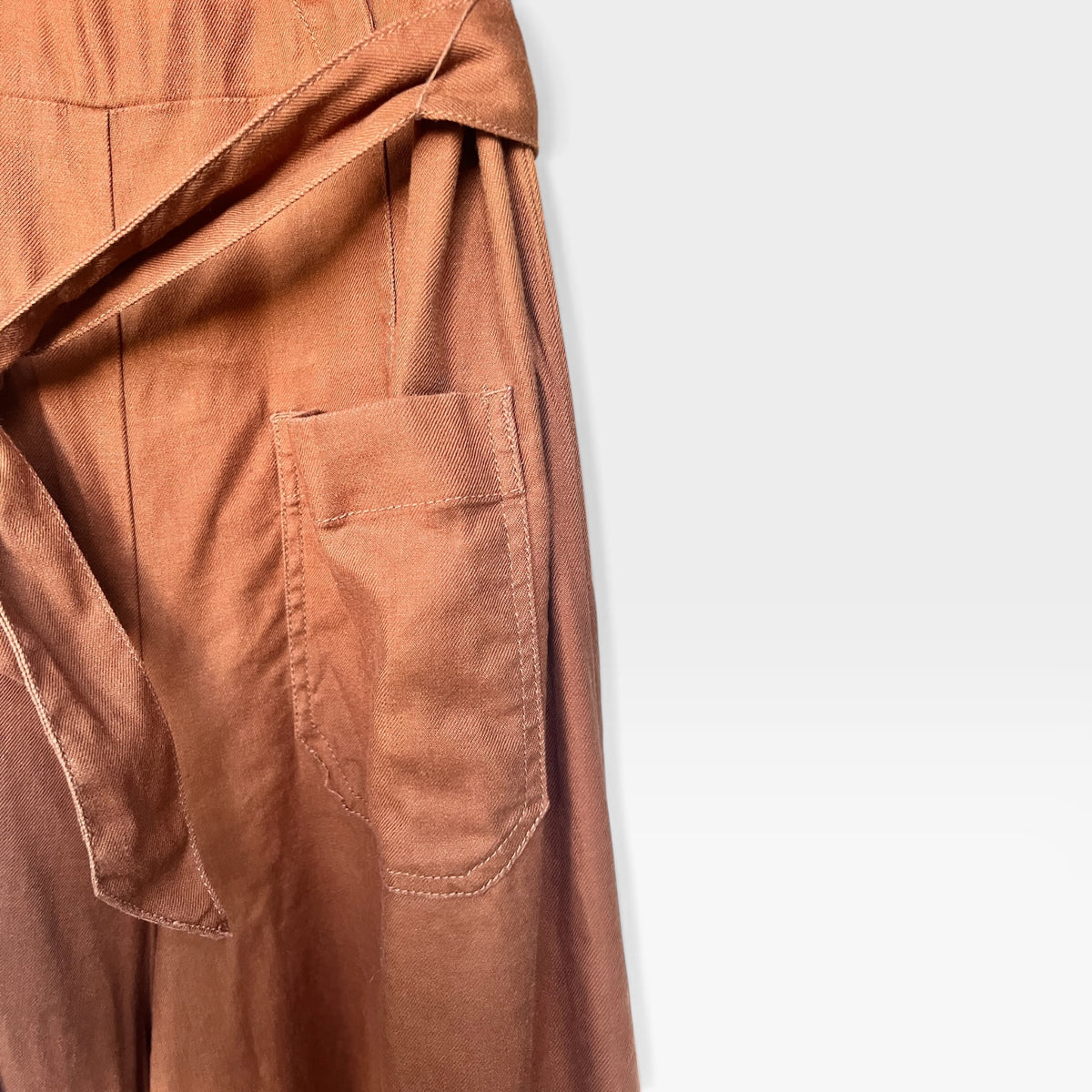 Anthropologie Maeve The Colette Wrap Culotte Jumpsuit - Rust,  Size 10P