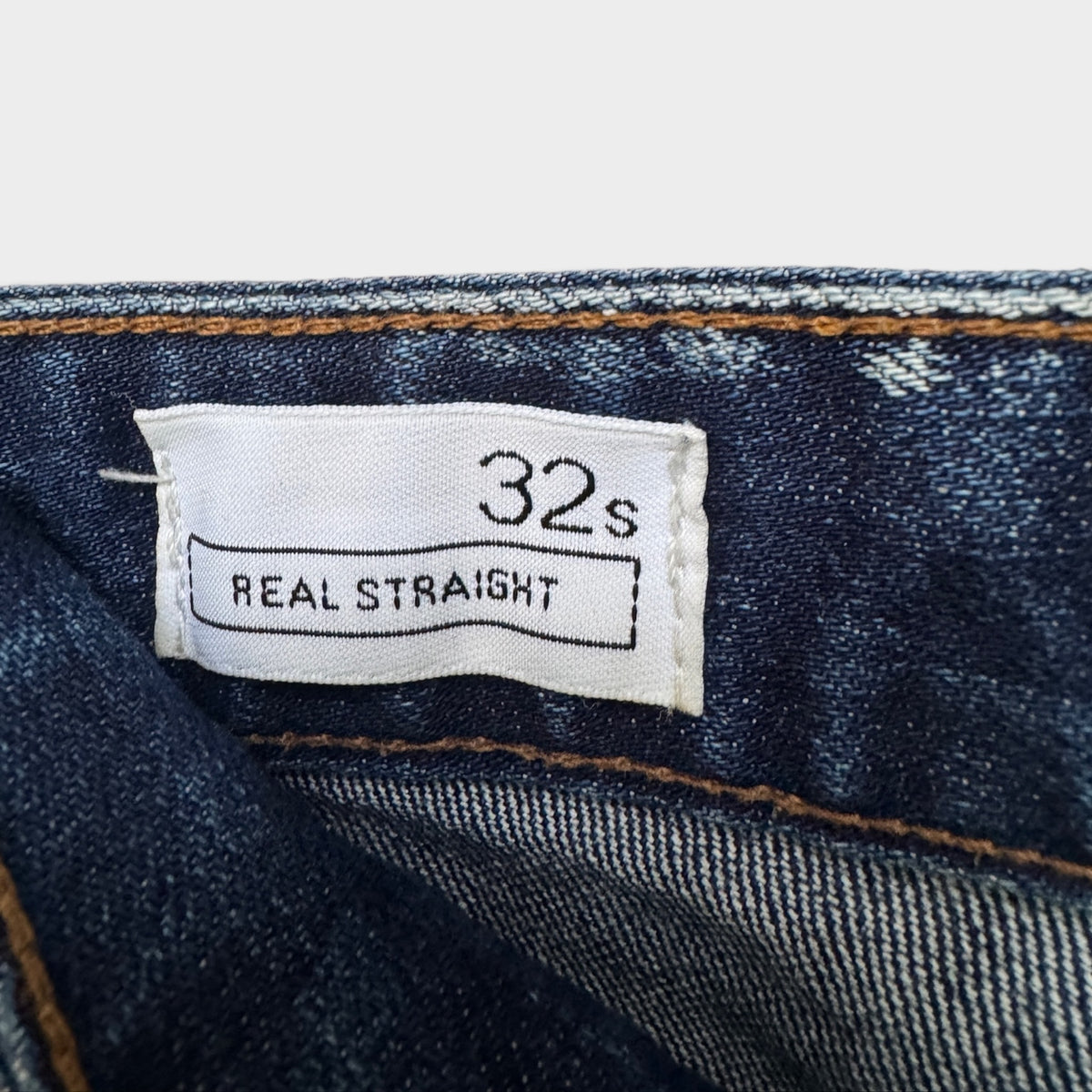 Gap “Real Straight” Distressed Jeans, Raw Edge, Size 32s