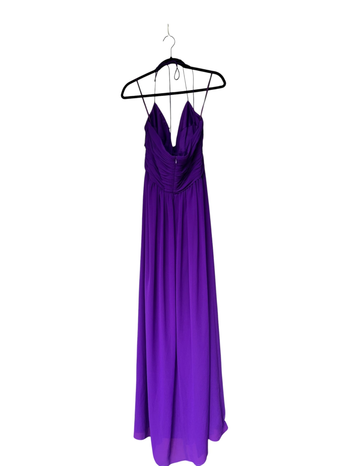 Ralph Lauren Evening Long Purple Halter Dress, Size 12