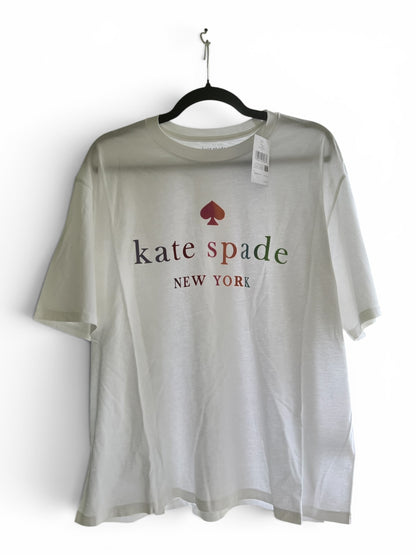 NWT Kate Spade New York Branded T-shirt, Rainbow Letters, Size XL
