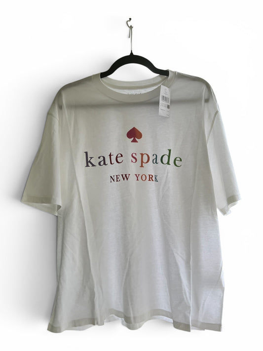NWT Kate Spade New York Branded T-shirt, Rainbow Letters, Size XL