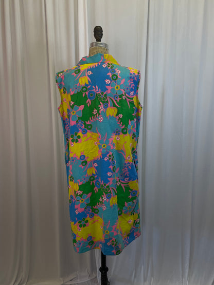 Vintage 60s Psychedelic Dress, size m