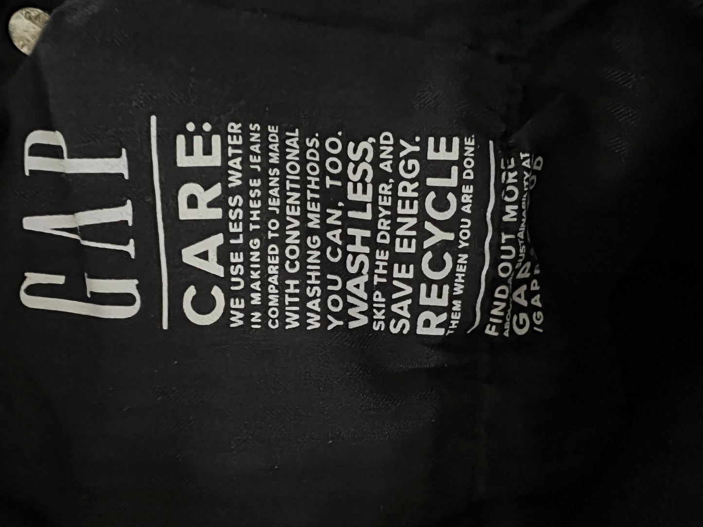 Gap Classic Straight Mid Rise Black Jeans, Size 16 / 33