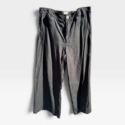 Anthropologie Maeve The Colette Crop Wide-Leg Pants, Black, Size 31P