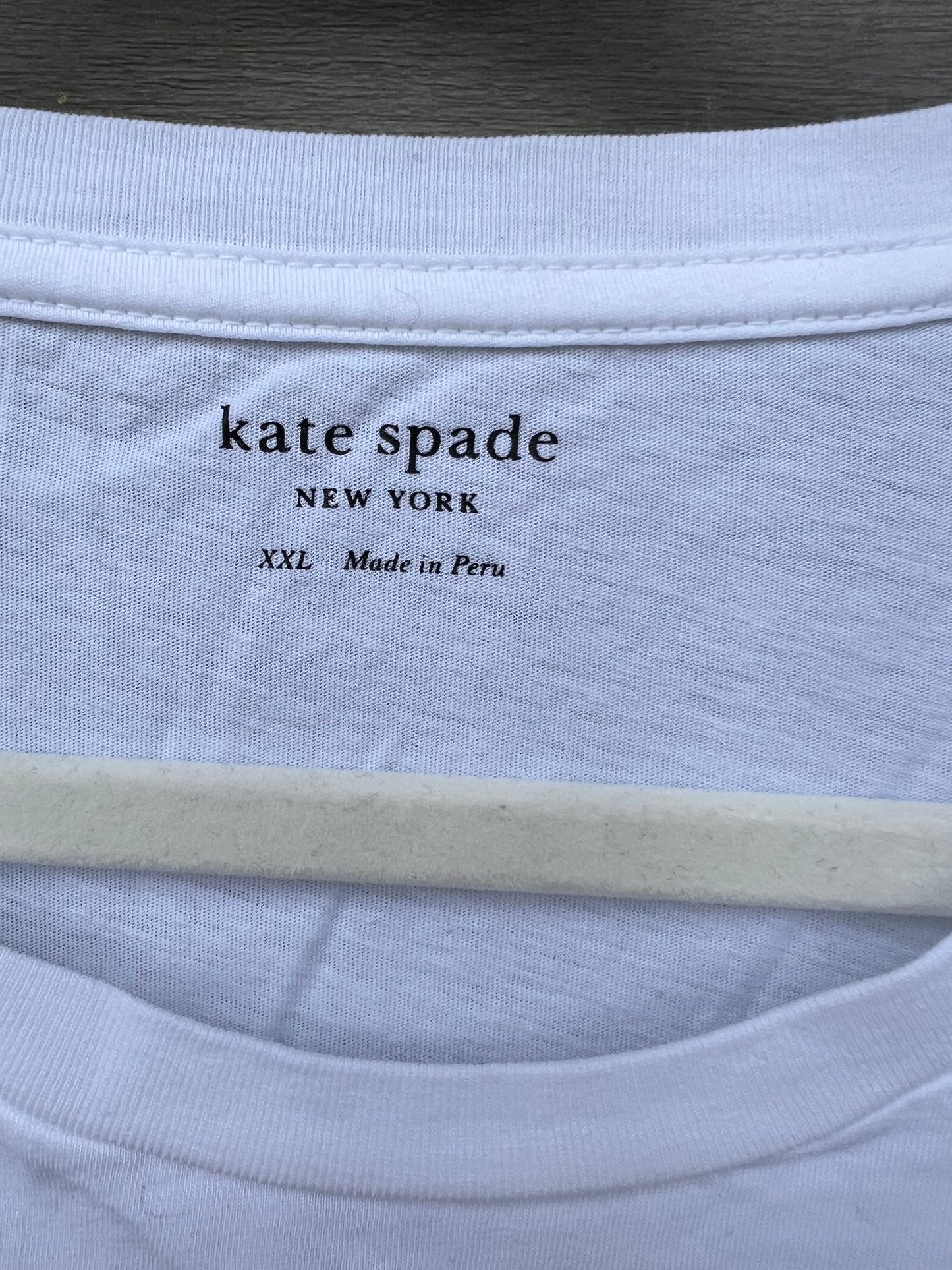 EUC Kate Spade Rainbow Stripe + Spade Tee, size xxl