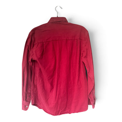 Vintage 90s Faded Glory 100% Cotton Men’s Work Shirt, Red, Size S