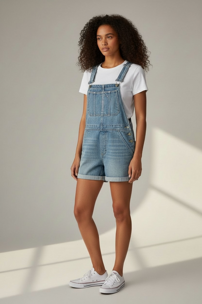 Gap Denim Shorts Overalls-Size M