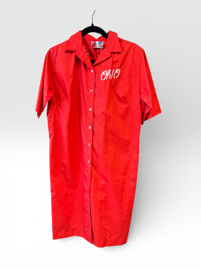 Vintage 1950s Red Ohio Dress, size l/xl