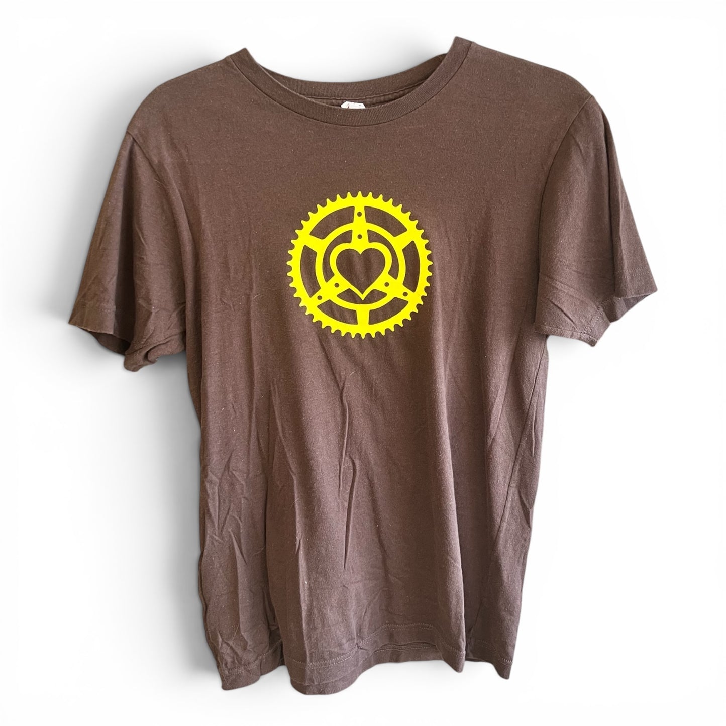Bicycle Chain Ring T-Shirt, Royal Apparel, Brown, size s
