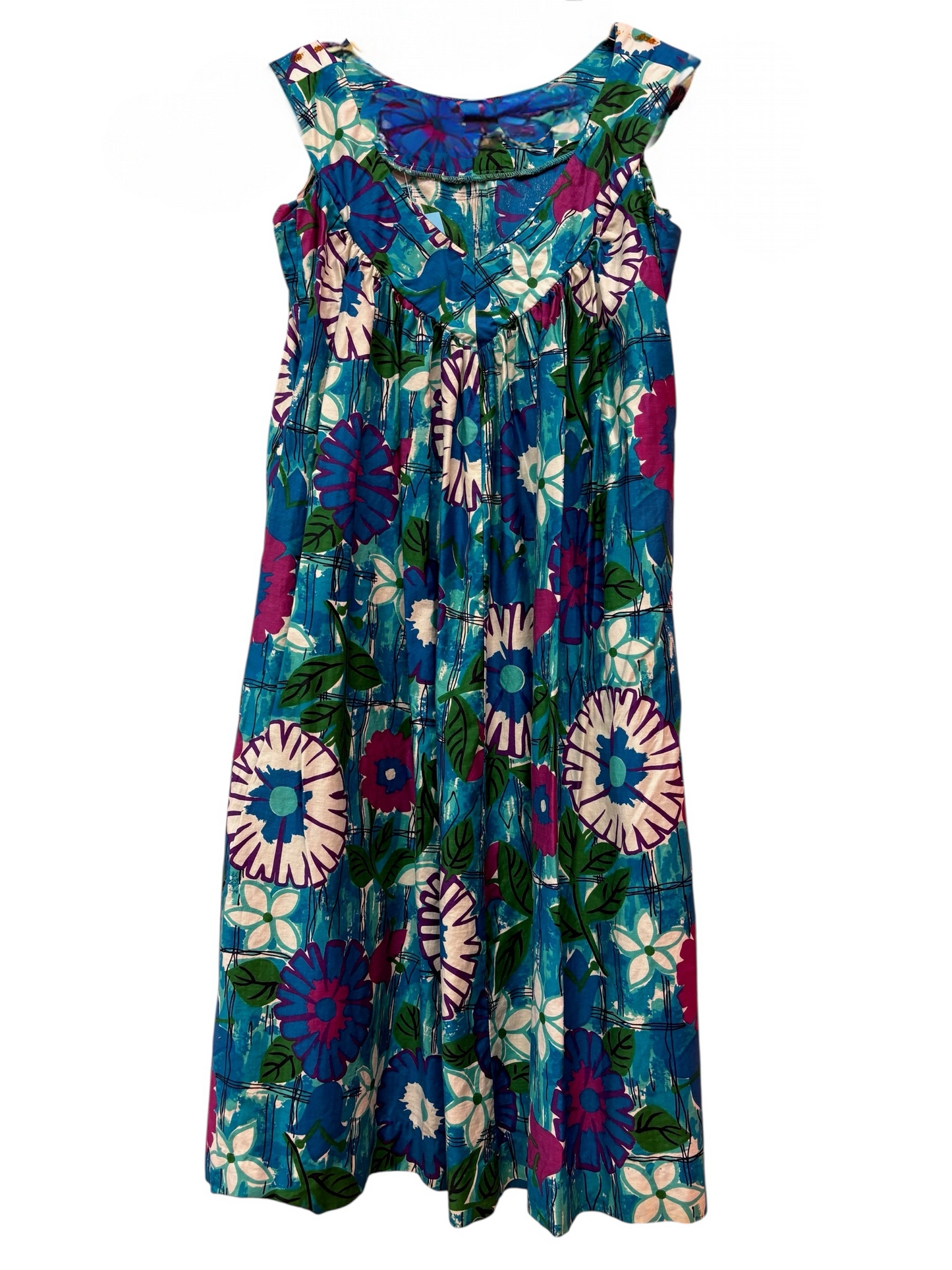 1960s Vintage Flower Print Dress, size s