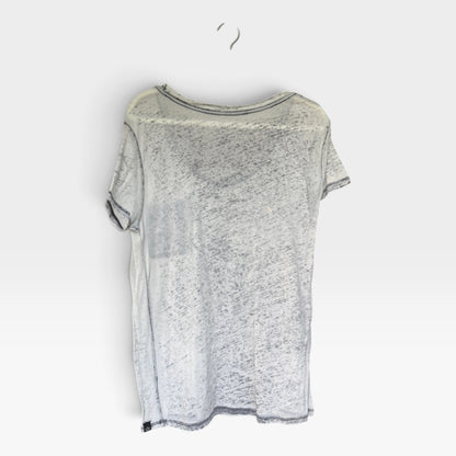 Bundle of Two Whisper-Weight Semi-Translucent Gray Tops, T&B, Michelle, Size M/L