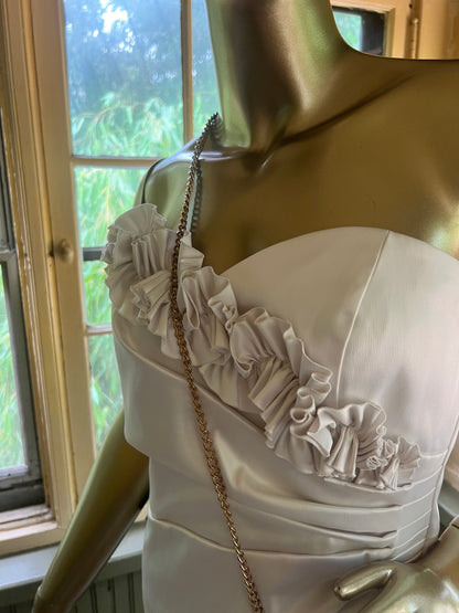 NWT WHBM White Strapless Mini Dress, size 8