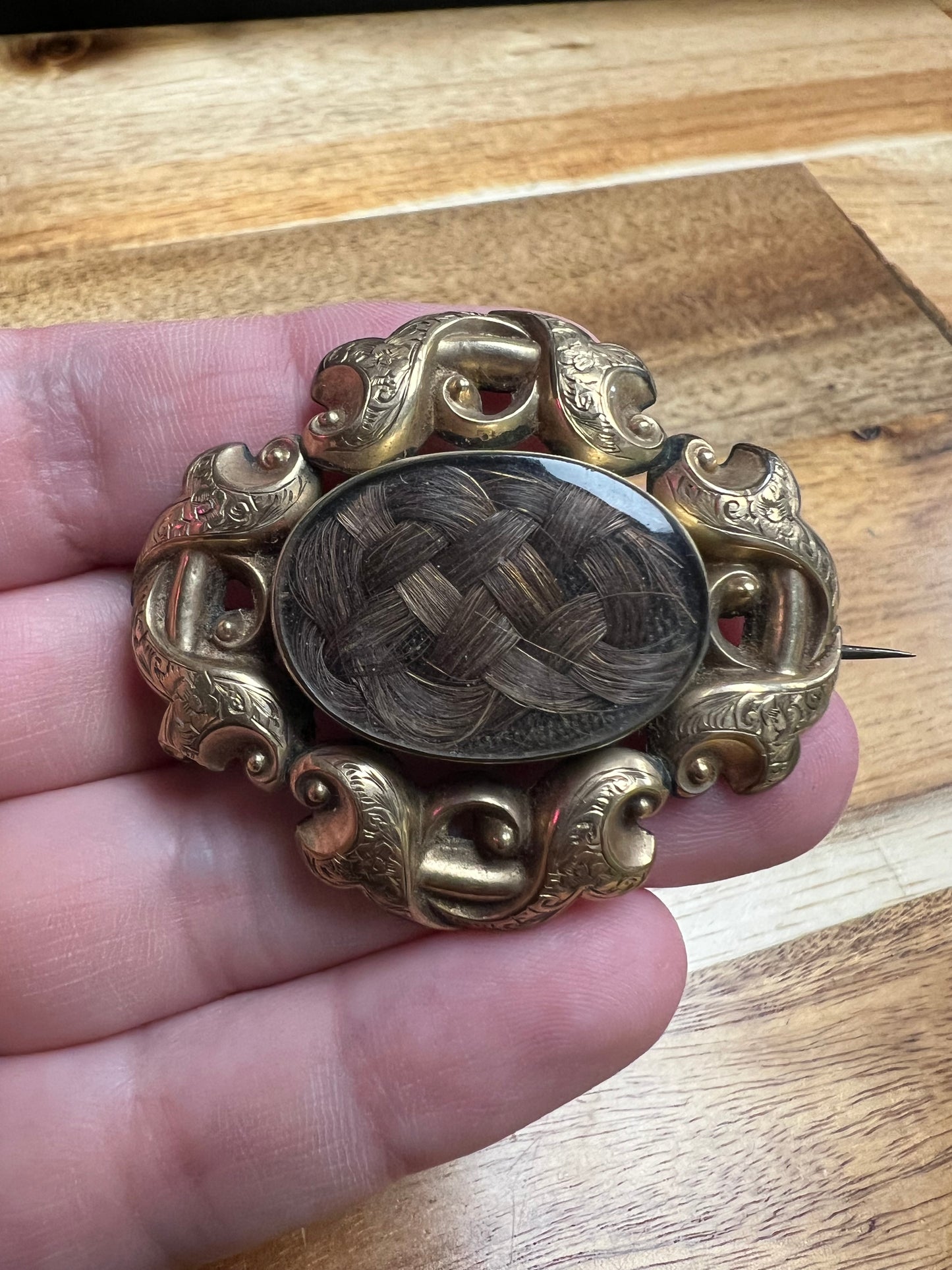 Antique Mourning Brooch