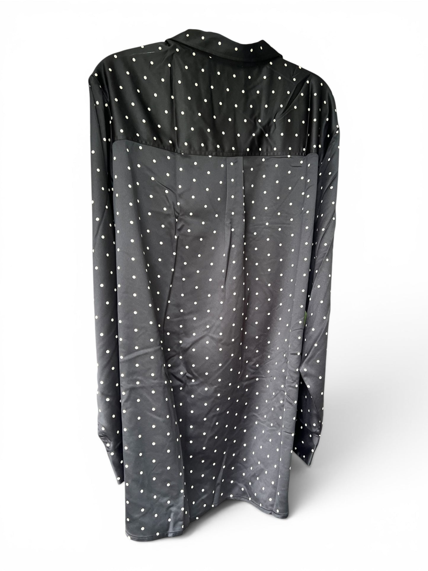 NWT Gap Black & White Polka Dot Boyfriend Shirt, Size XXL