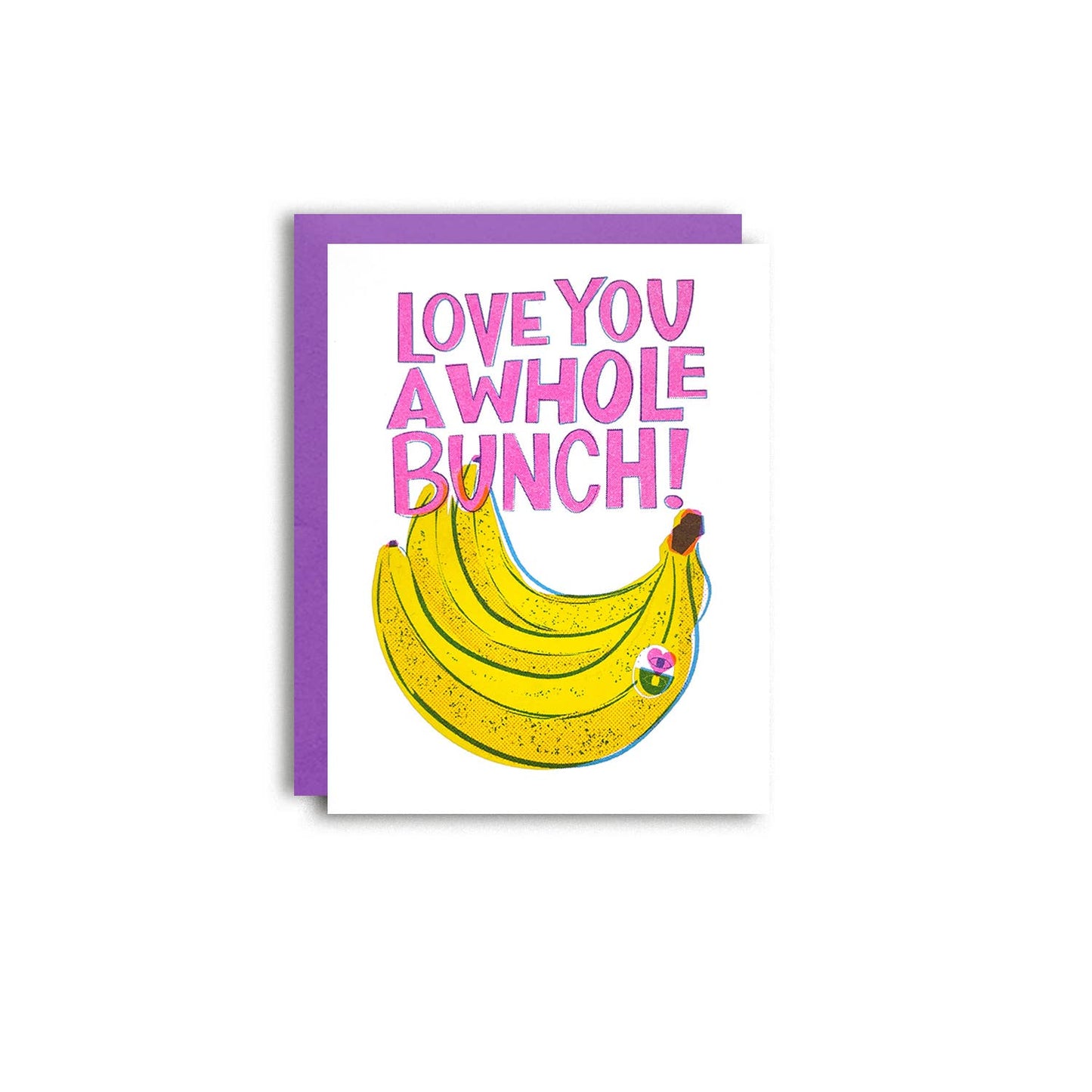 Banana Bunch - Love Risograph Greeting Card