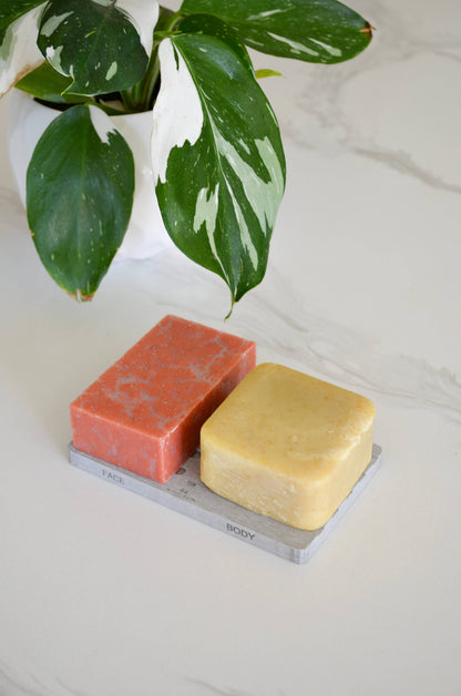 Quick-Dry Diatomite Eco Labeled Bar Soap Dishes 2-Pack Zero Waste