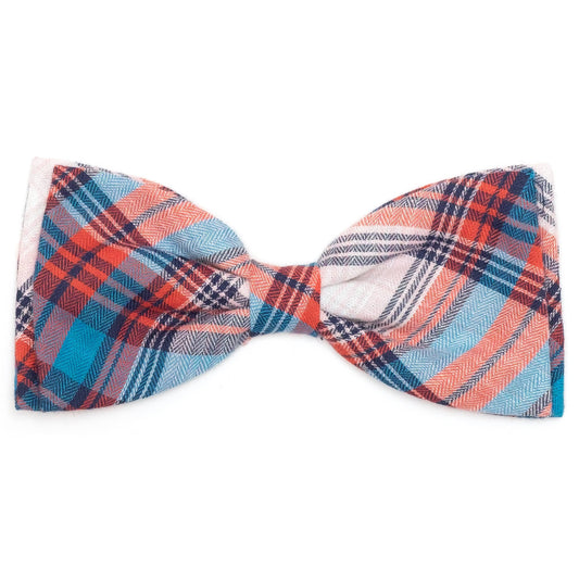 Dog Collar Bow Tie | Cornflower Blue/Red Plaid | Accessory for Dogs (& Cats!)