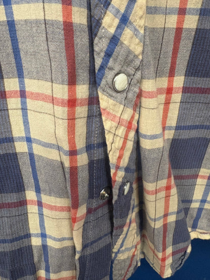 Vintage Salt Valley Western Pearl Button Plaid Shirt, size s