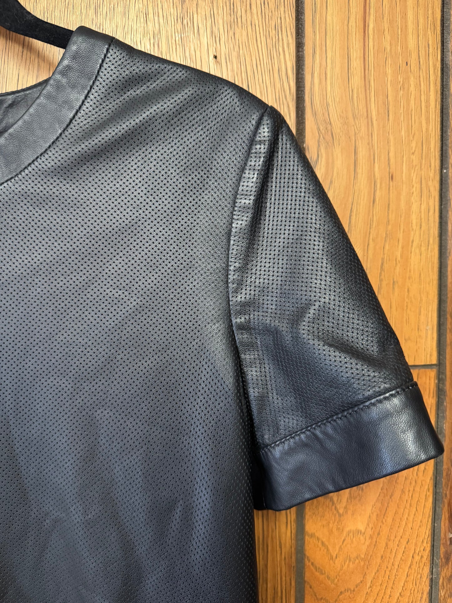 Anine Bing Leather T-shirt - size xs