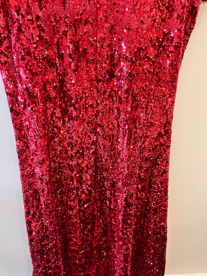 Ralph Lauren Polo Red Sequined Long Dress - size XXL