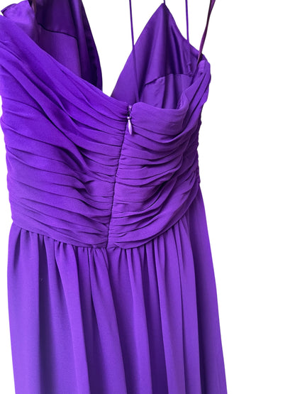 Ralph Lauren Evening Long Purple Halter Dress, Size 12