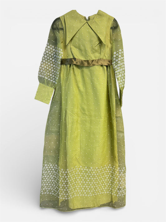 1970s Green Formal Dress/Gown, size s