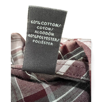 Van Heusen Men’s Casual Button-Down Plaid Dress Shirt, Size M