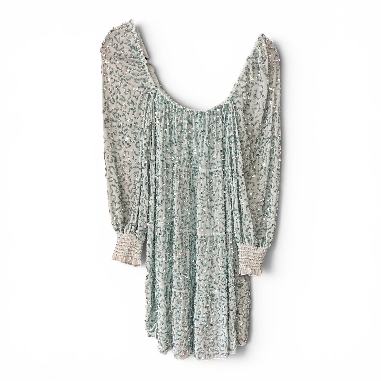 NWT Alice + Olivia Blue Sequin Mini Dress, size xs