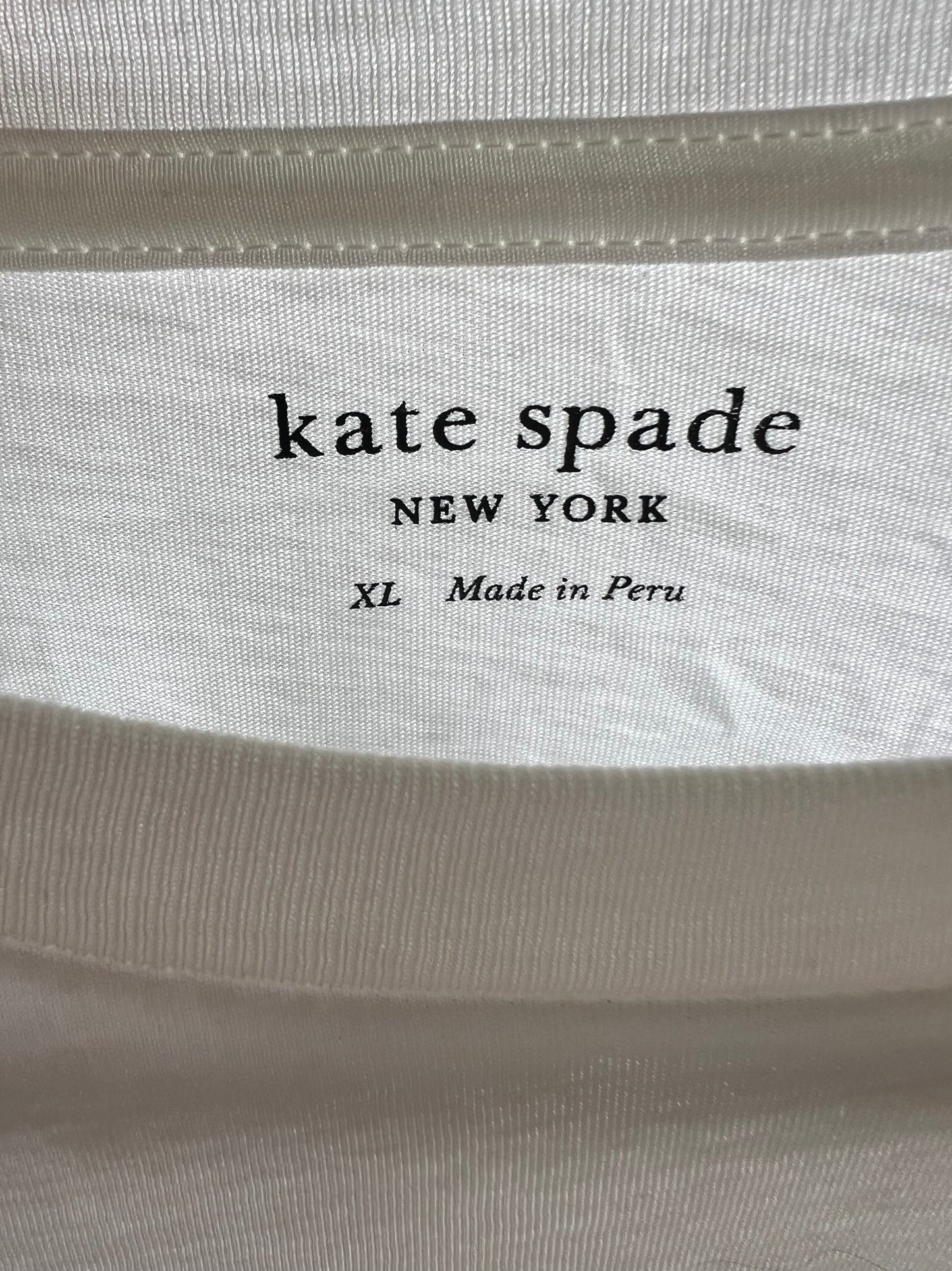 NWT Kate Spade New York Branded T-shirt, Rainbow Letters, Size XL