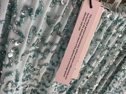 NWT Alice + Olivia Blue Sequin Mini Dress, size xs