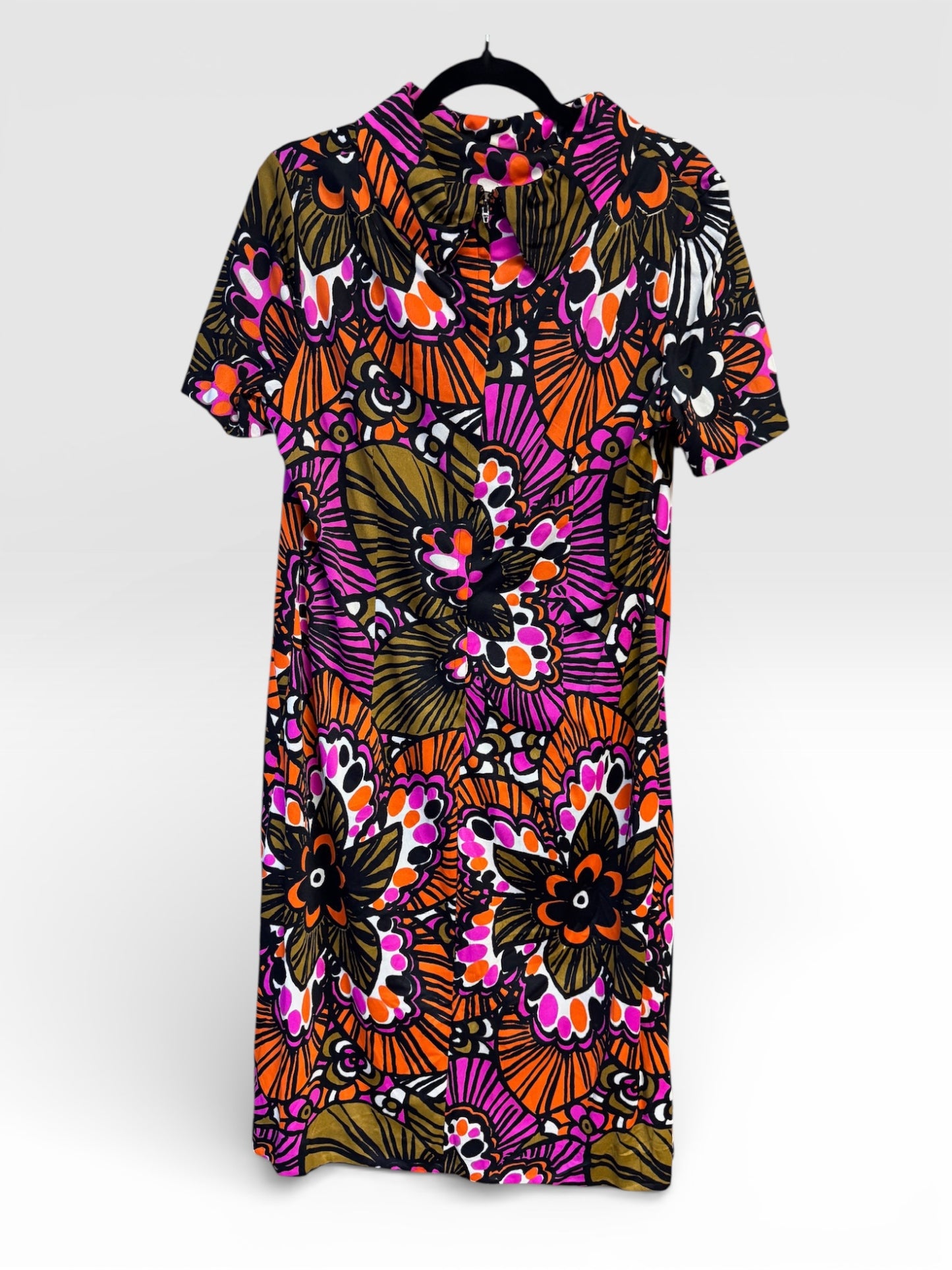 Vintage 60s/70s Neiman Marcus Bold Pattern Dress, size m
