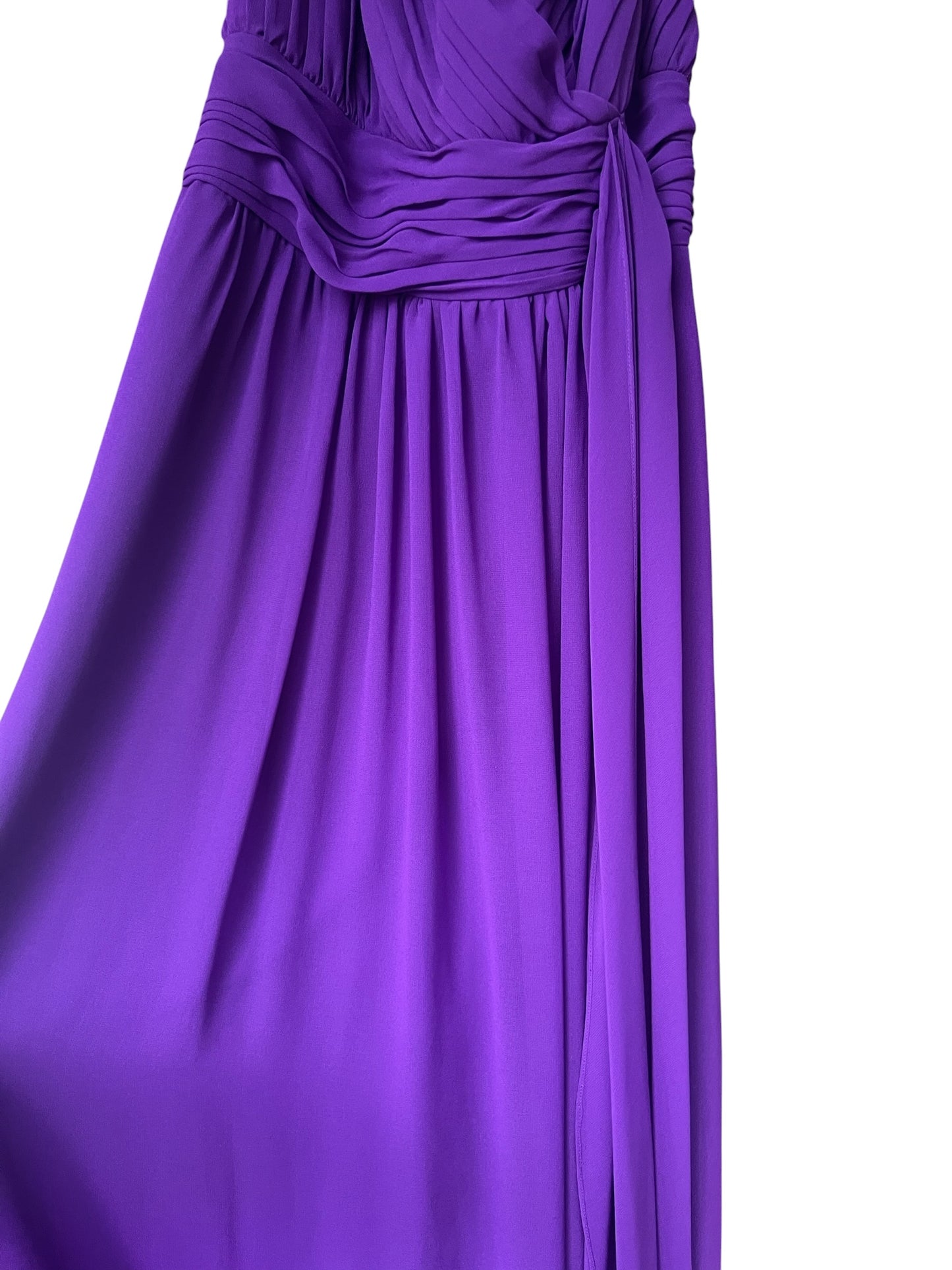Ralph Lauren Evening Long Purple Halter Dress, Size 12