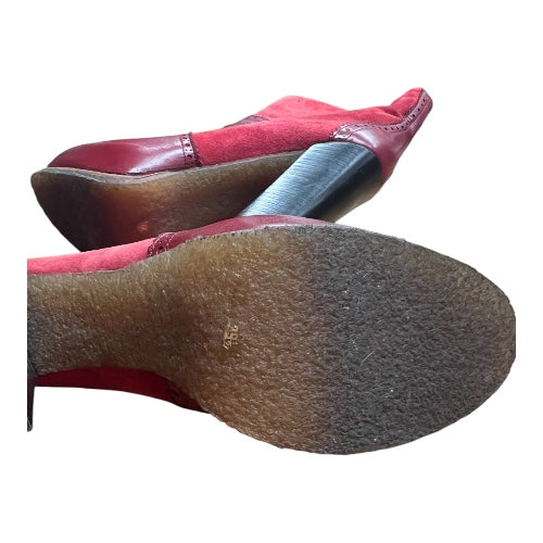 Barely Worn Jill Stuart High Heeled Red Boots, size 8.5