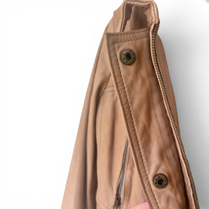 Loft Genuine Leather Tan Jacket, Size 6