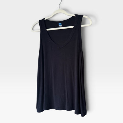 Old Navy Luxe Black Relaxed Fit Tank Top, Size M