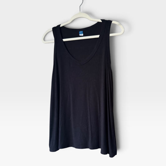 Old Navy Luxe Black Relaxed Fit Tank Top, Size M