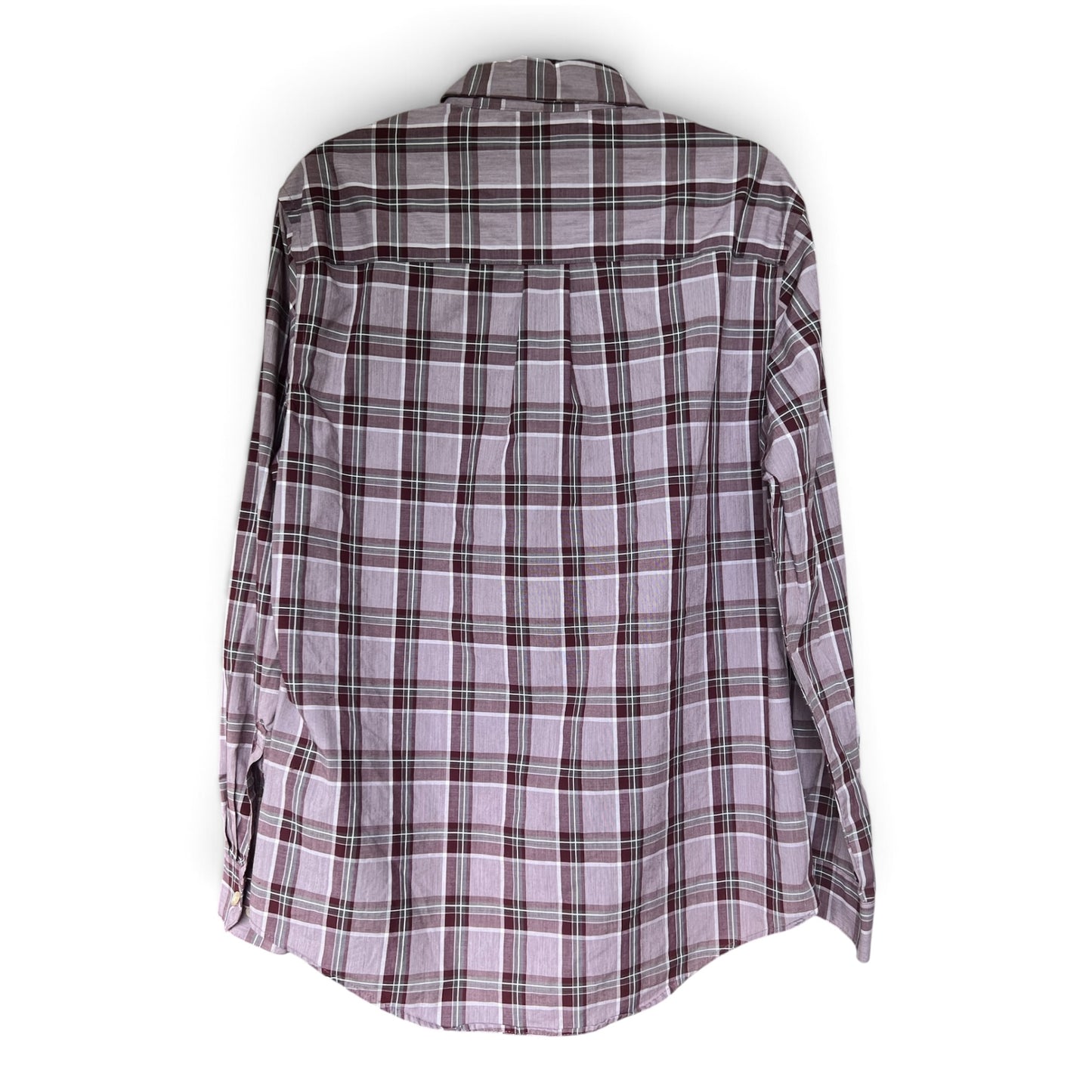 Van Heusen Men’s Casual Button-Down Plaid Dress Shirt, Size M