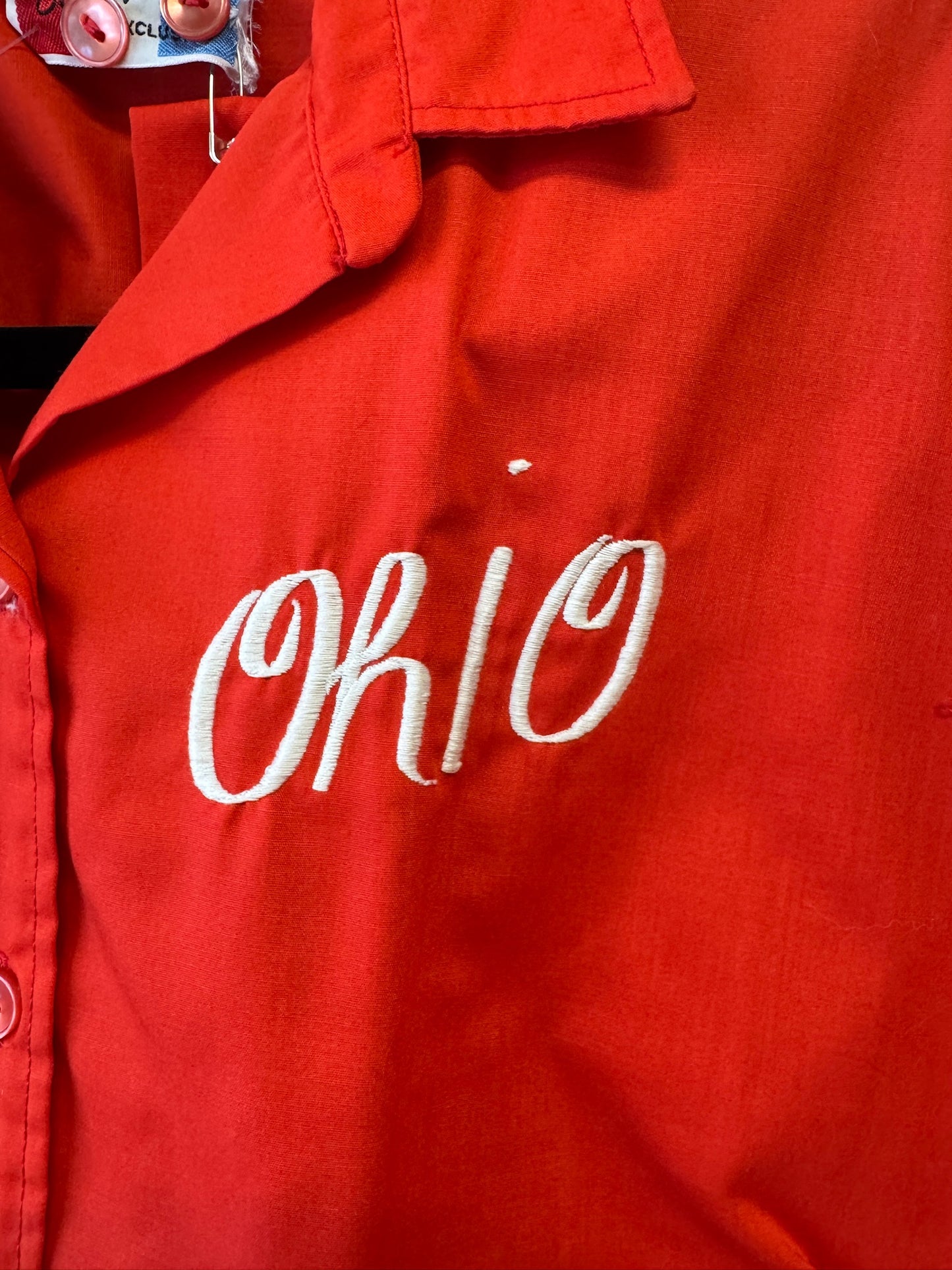 Vintage 1950s Red Ohio Dress, size l/xl