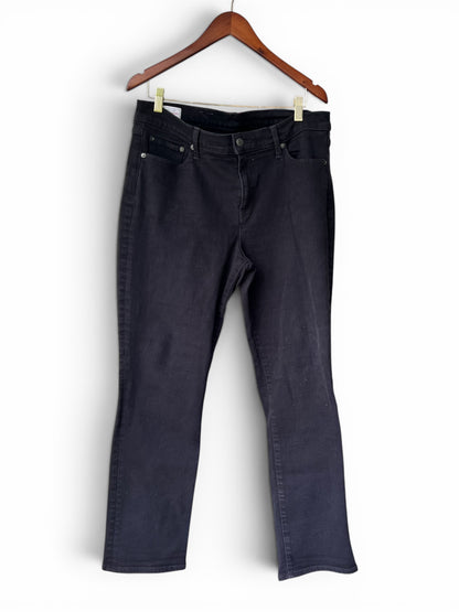 Gap Classic Straight Mid Rise Black Jeans, Size 16 / 33