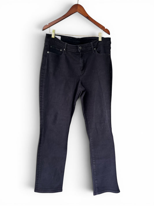 Gap Classic Straight Mid Rise Black Jeans, Size 16 / 33