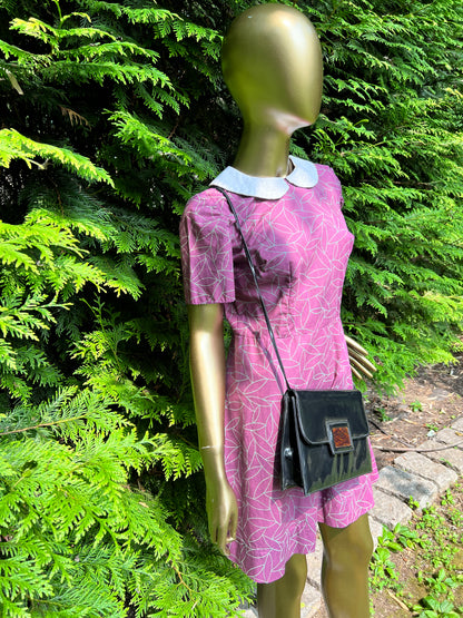 Purple Dress with Birds on Collar, size xs/s