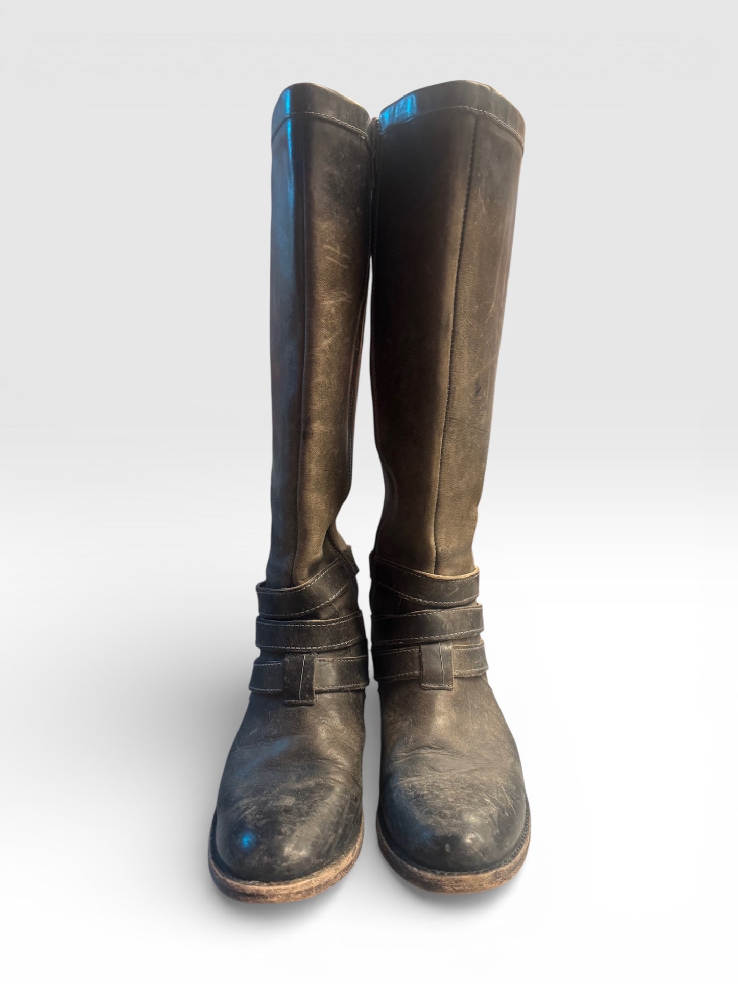 Freebird Tall Boots, Brown, Knee High, size 9