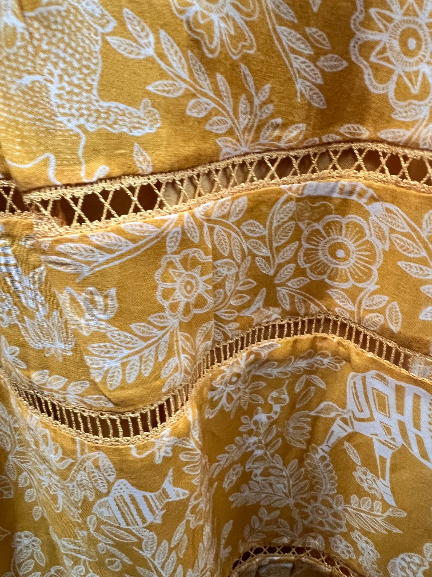 Saloni Yellow Floral Mini Dress, size 0