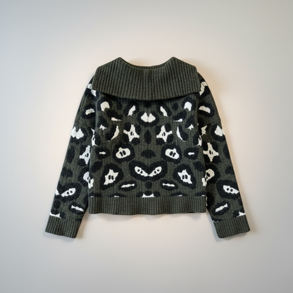 Zadig & Voltaire Cropped Wool Green Sweater, size m/l