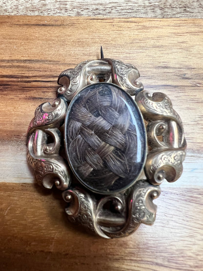 Antique Mourning Brooch